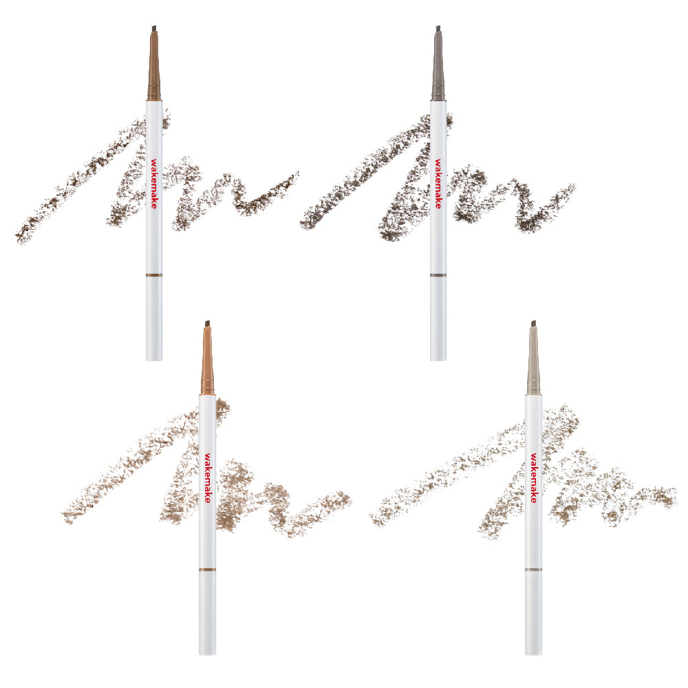 WAKEMAKE 唯可魅 極細柔滑雙效眉筆|1mm+2mm 雙斜角筆尖 × 自然中性眉色 × 紋理細節自由描繪