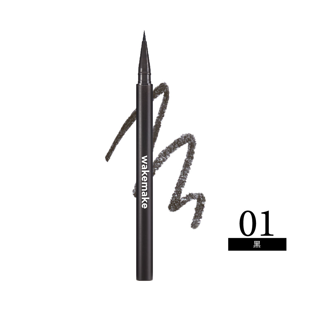WAKEMAKE 唯可魅 極細持久抗暈眼線液筆 01 黑色|極細刷頭 × 抗暈成膜 × 乾淨深邃日常眼線