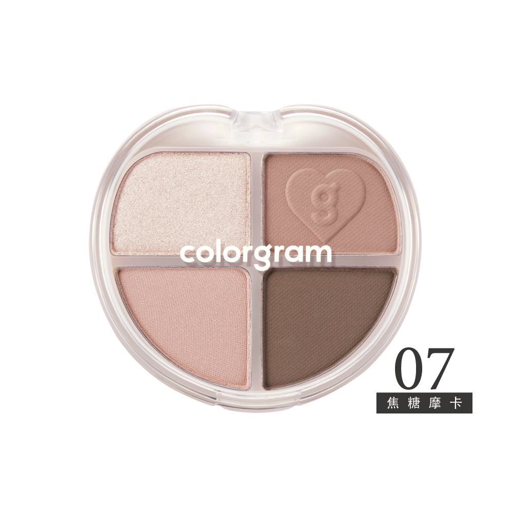 Colorgram 可麗格朗 迷你愛心4色眼彩盤 |高顯色 × 超服貼 × 多質地彩妝盤(多色系 × 多妝感)