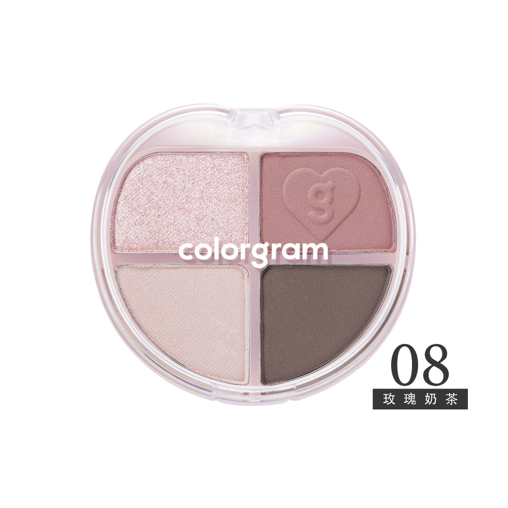 Colorgram 可麗格朗 迷你愛心4色眼彩盤 |高顯色 × 超服貼 × 多質地彩妝盤(多色系 × 多妝感)