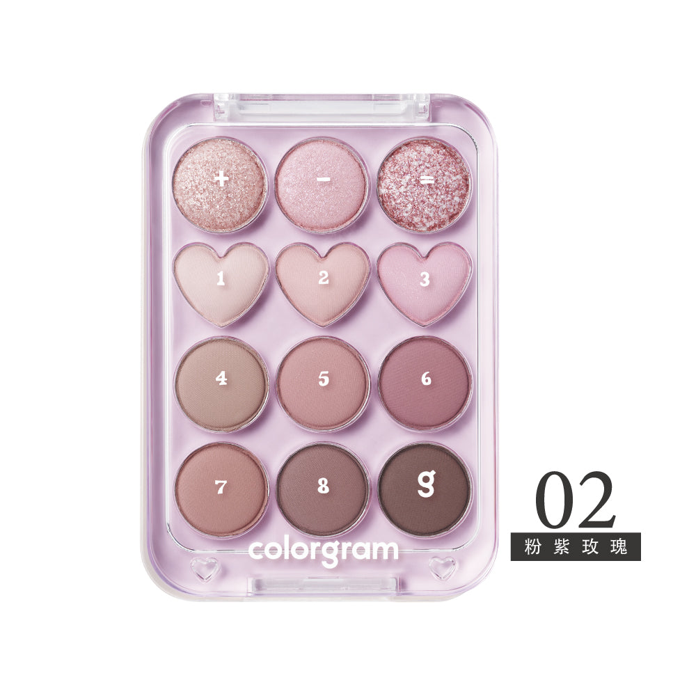 Colorgram 可麗格朗 彩色計算機12色眼彩盤|Multi-Texture ZIP × 12 格全功能眼彩公式盤