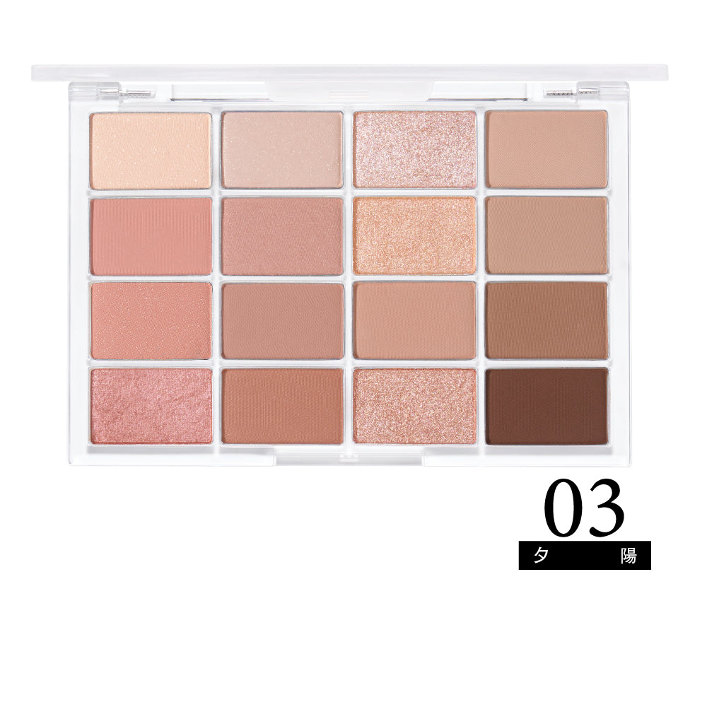WAKEMAKE - 唯可魅 量身訂製柔光16色眼影盤-03 夕陽