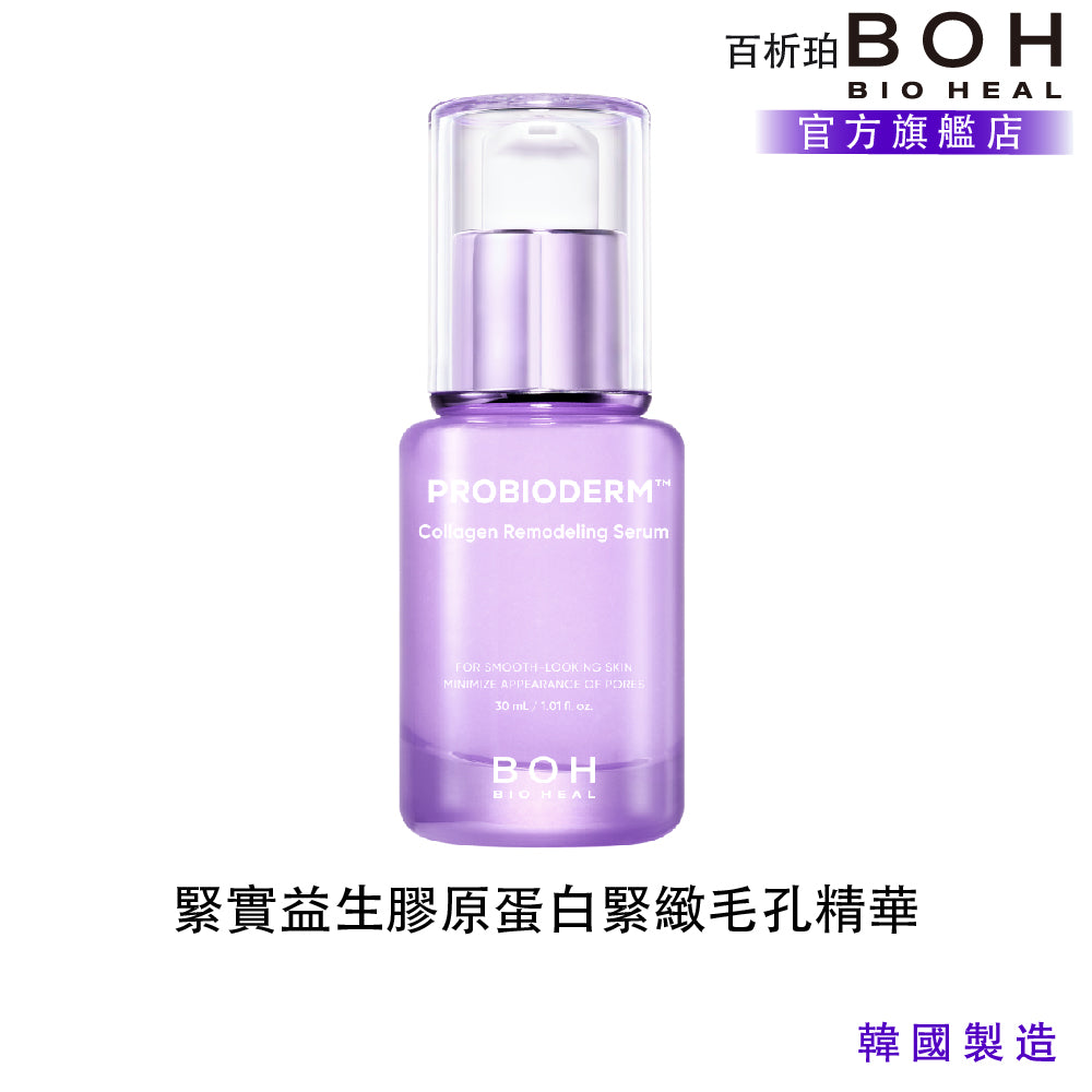 BOH 百析珀 緊實提拉益生膠原蛋白緊緻毛孔精華(30ML)|Therma 膠原蛋白膠囊 × PROBIODERM™ × 毛孔彈力保養