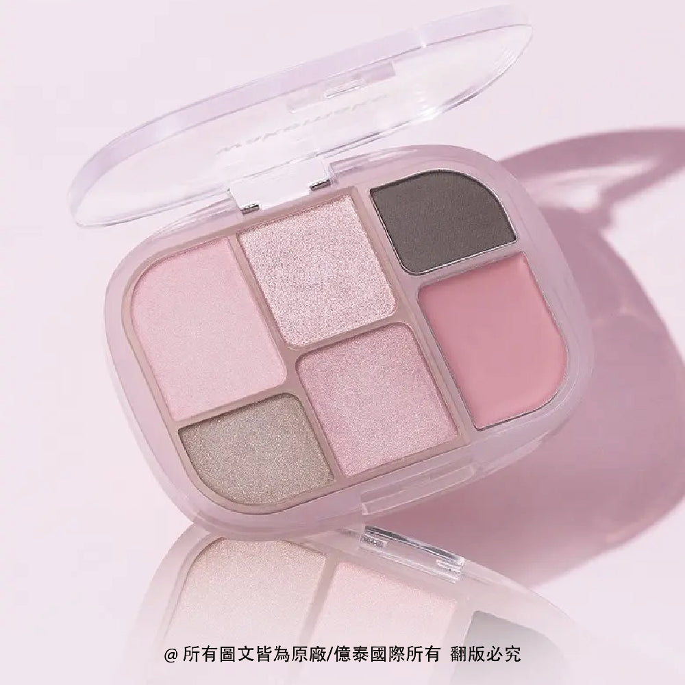 WAKEMAKE 唯可魅 玩美妝容 6 色多功能彩妝盤|B.I 極細柔觸粉體 × 眼影腮紅打亮一盤完成(04–09)