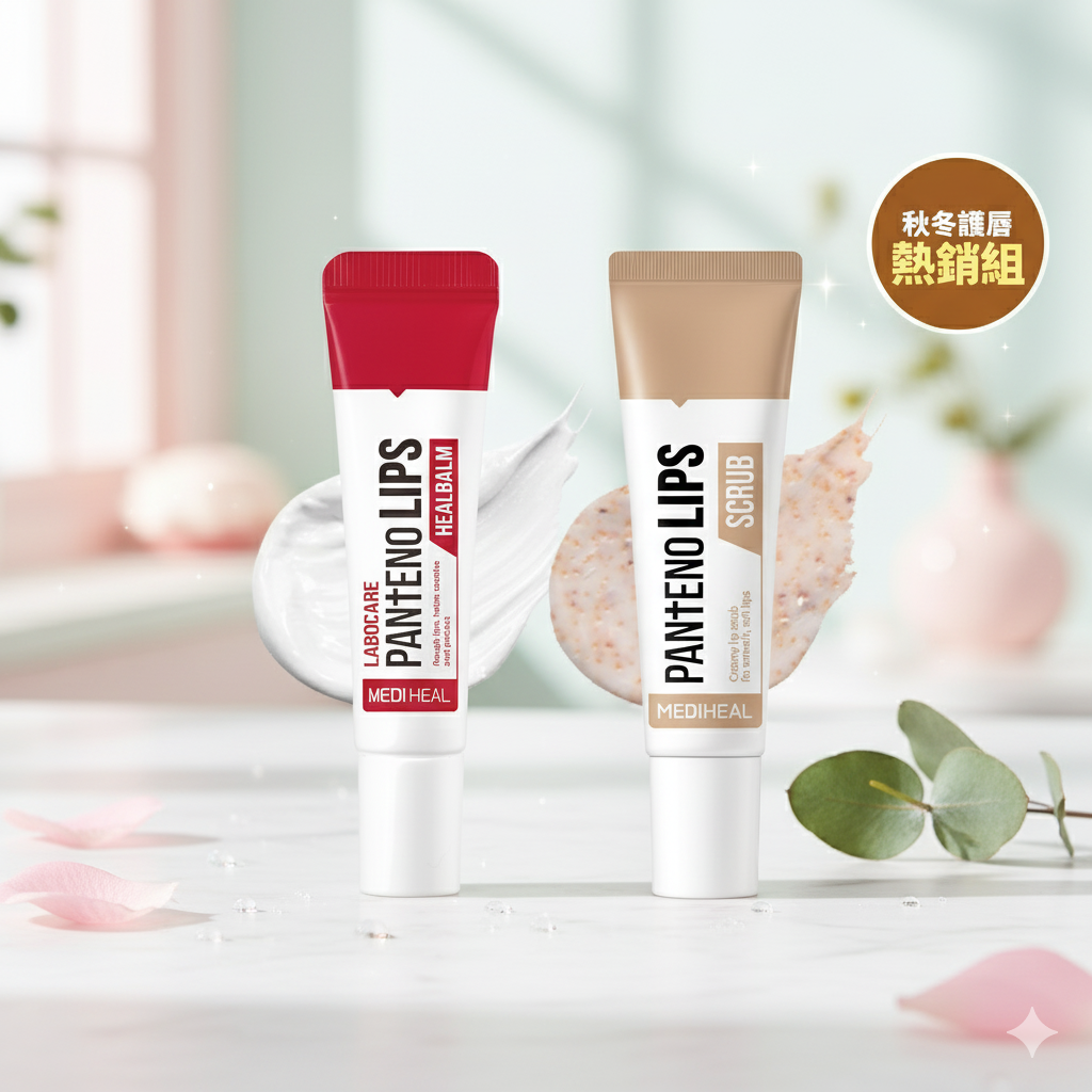 美迪惠爾 泛醇B5雙效潤唇修護組|去角質 × 深層修護,一次完成!