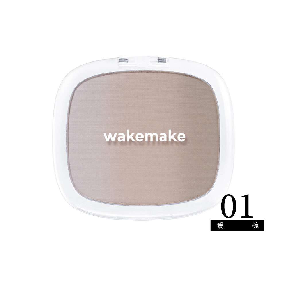 WAKEMAKE 唯可魅 柔霧漸層 3 色修容餅｜清透中性陰影 × 三色漸層自然輪廓（01 暖棕色／02 冷棕色）