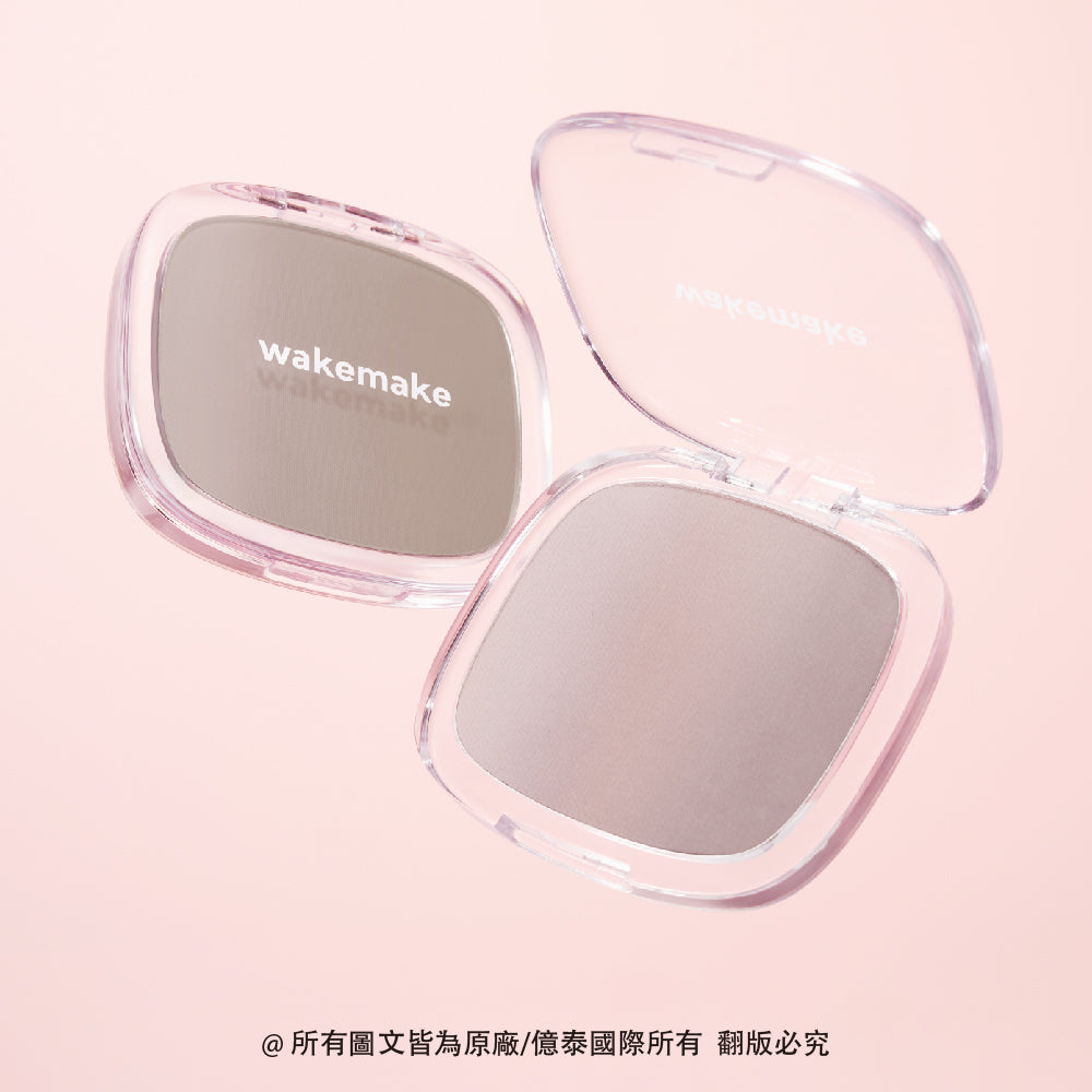 WAKEMAKE 唯可魅 柔霧漸層 3 色修容餅｜清透中性陰影 × 三色漸層自然輪廓（01 暖棕色／02 冷棕色）