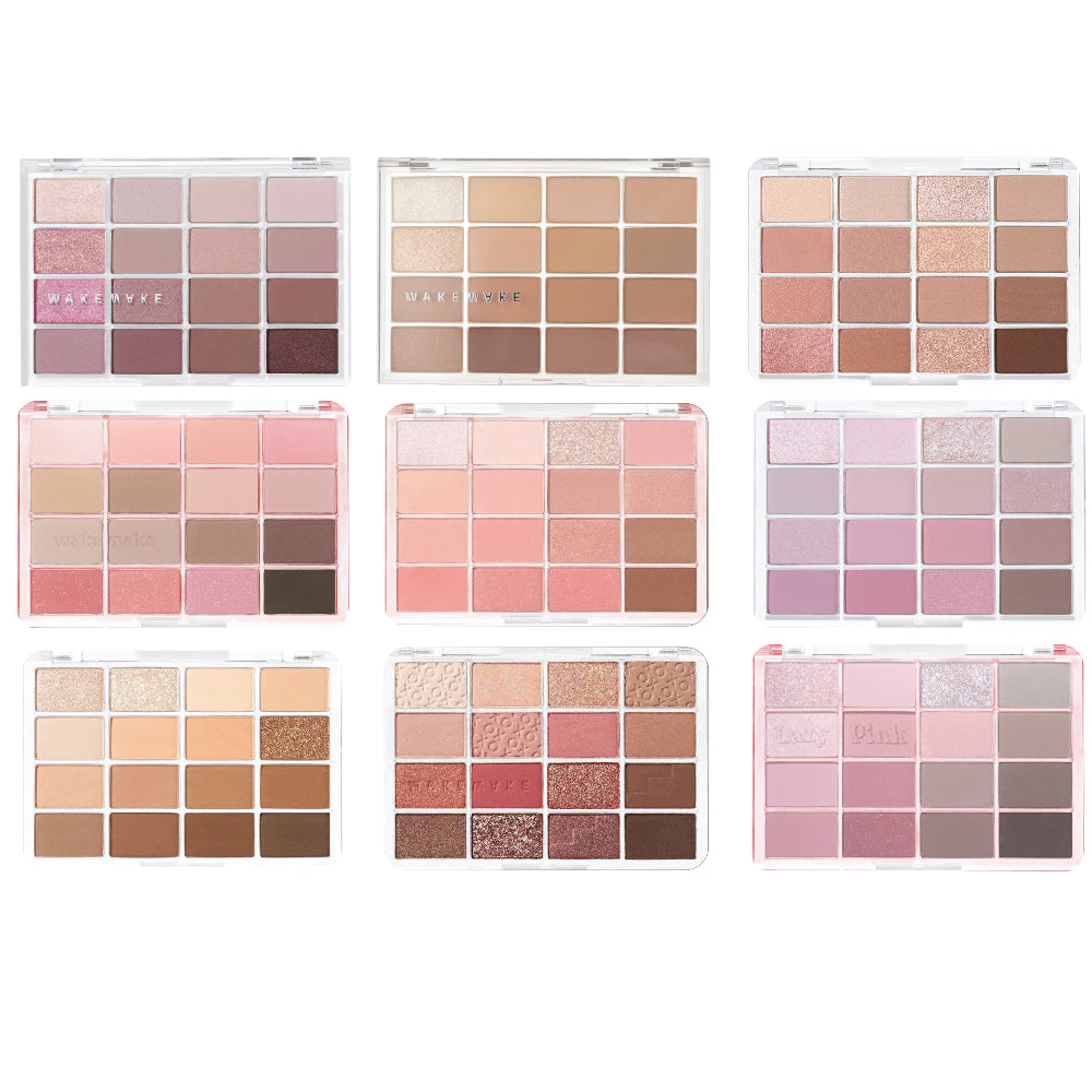 WAKEMAKE 唯可魅 量身訂製柔光16色眼影盤｜柔霧美感 × 多質地 × 客製化色調光譜（多色可選）