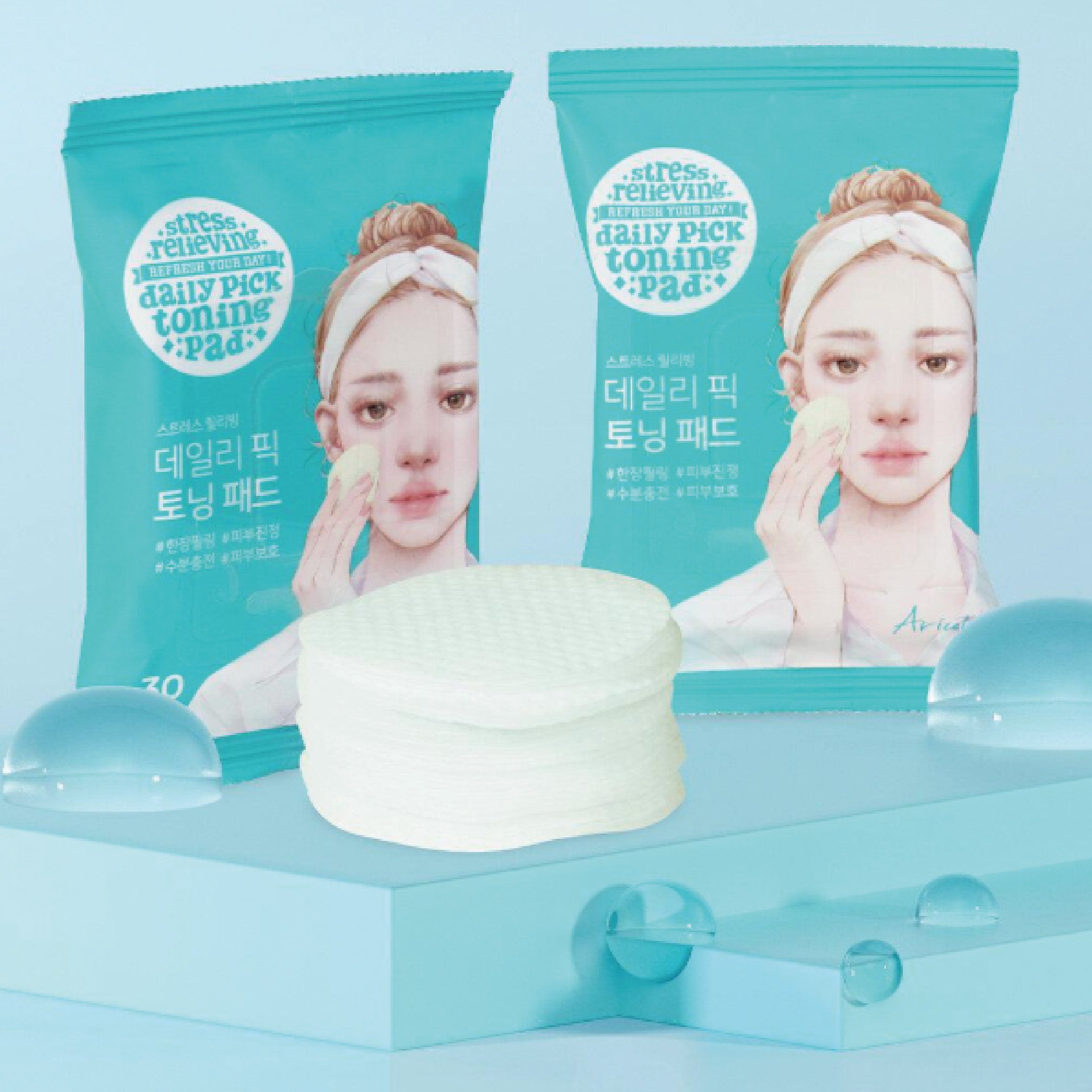 艾藜兒 淨膚保濕爽膚棉 產品包裝與棉片展示