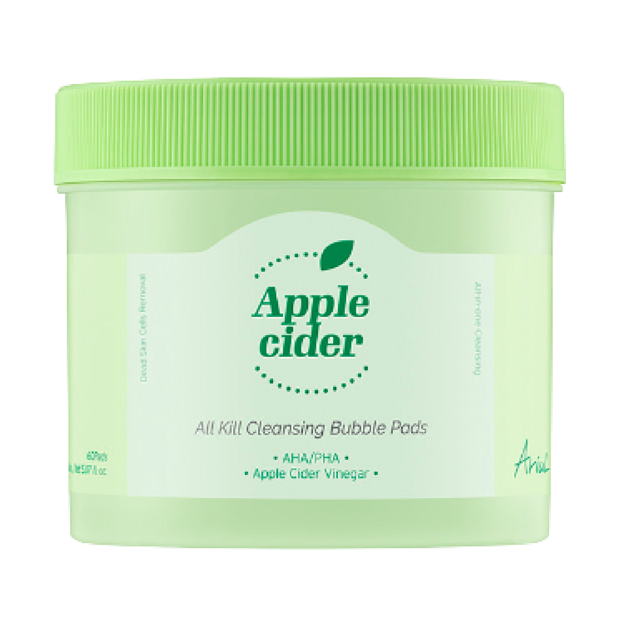 艾藜兒 蘋果醋泡沫殺菌潔淨棉 (60入) ｜一片卸妝去角質溫和潔面