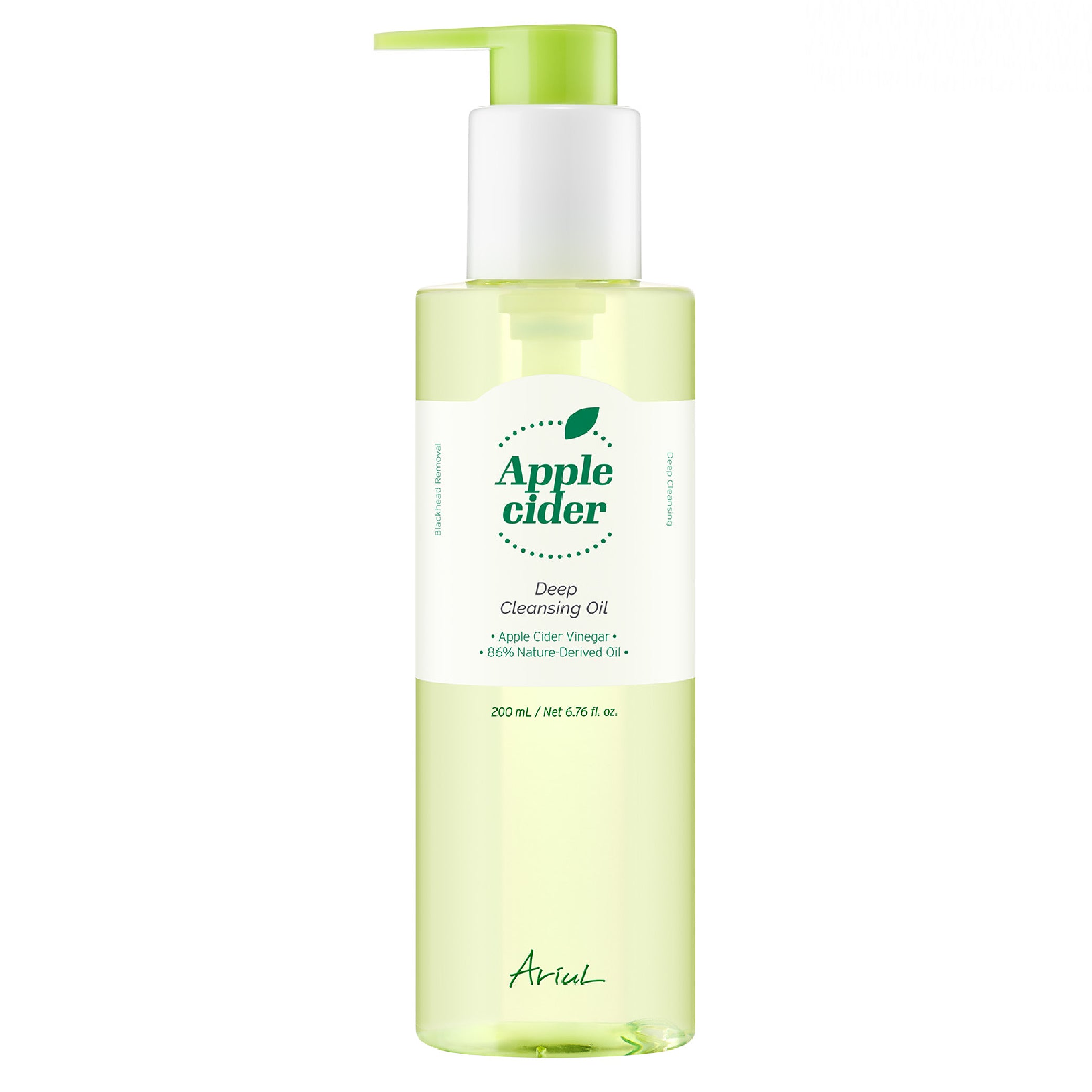 艾藜兒 蘋果醋深層潔净卸妝油 (200 ML)｜#蘋果醋卸妝 #毛孔潔淨 #黑頭粉刺管理 #溫和卸妝油 #素食認證