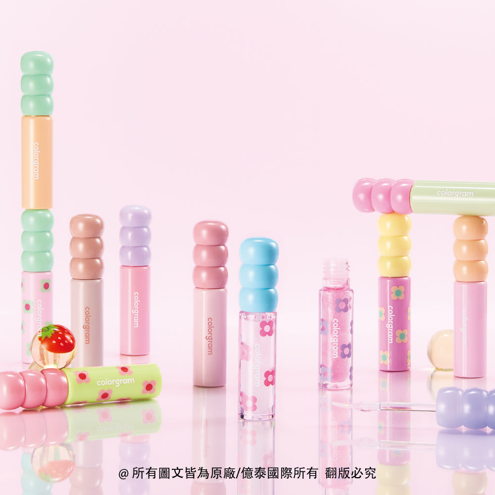 可麗格朗 糖葫蘆果汁水光唇釉 ｜極致糖葫蘆光澤 × 鮮活果汁色 × 玻璃珠水亮感