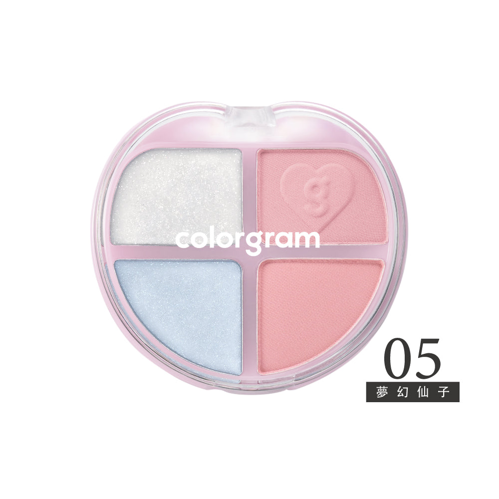 Colorgram 可麗格朗 迷你愛心4色眼彩盤 ｜高顯色 × 超服貼 × 多質地彩妝盤（多色系 × 多妝感）