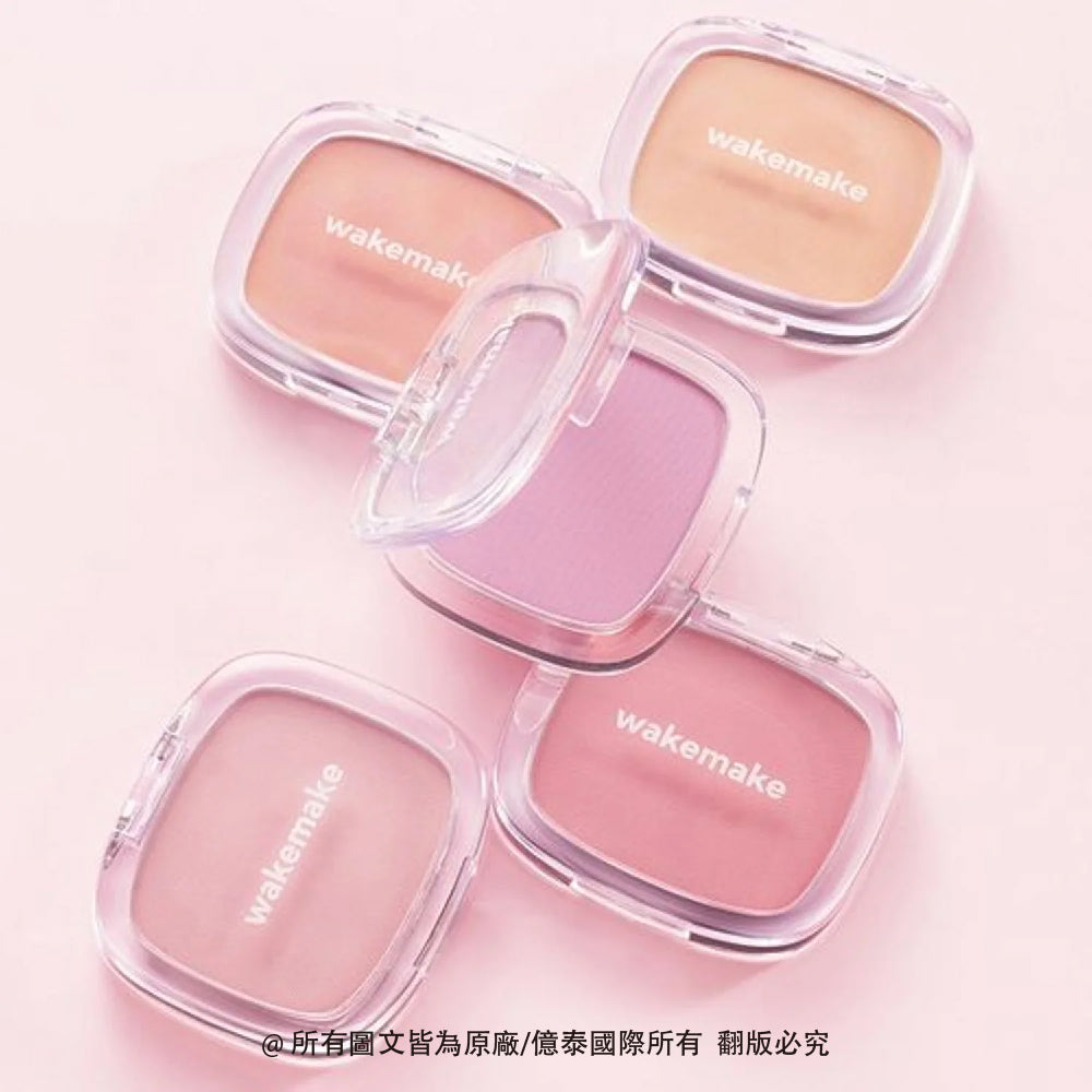 WAKEMAKE 唯可魅 柔霧濾鏡單色腮紅餅｜Breath Blusher 呼吸系輕柔色 × 清透光采 × 自然無粉感