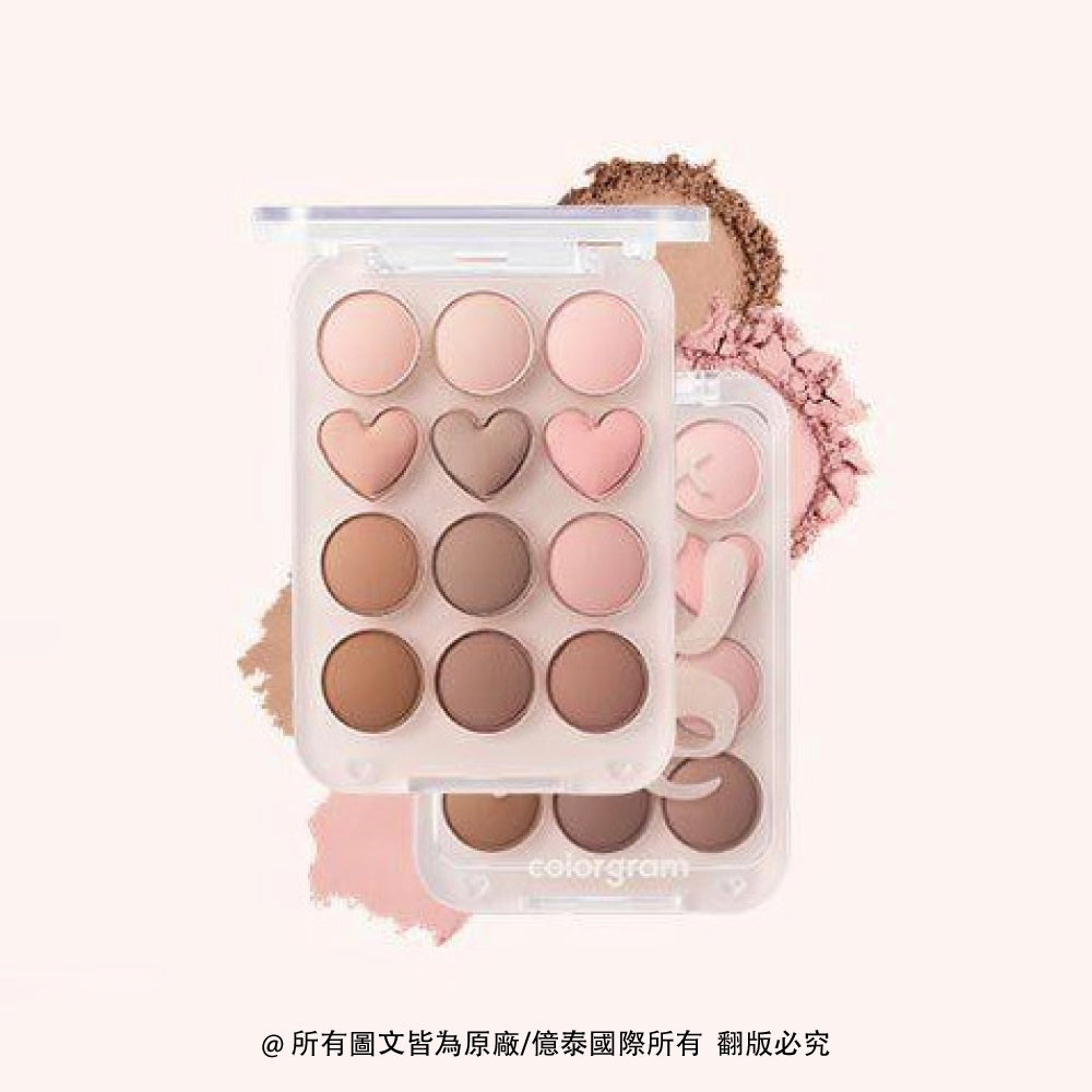 Colorgram 可麗格朗 彩色計算機12色眼彩盤｜Multi-Texture ZIP × 12 格全功能眼彩公式盤