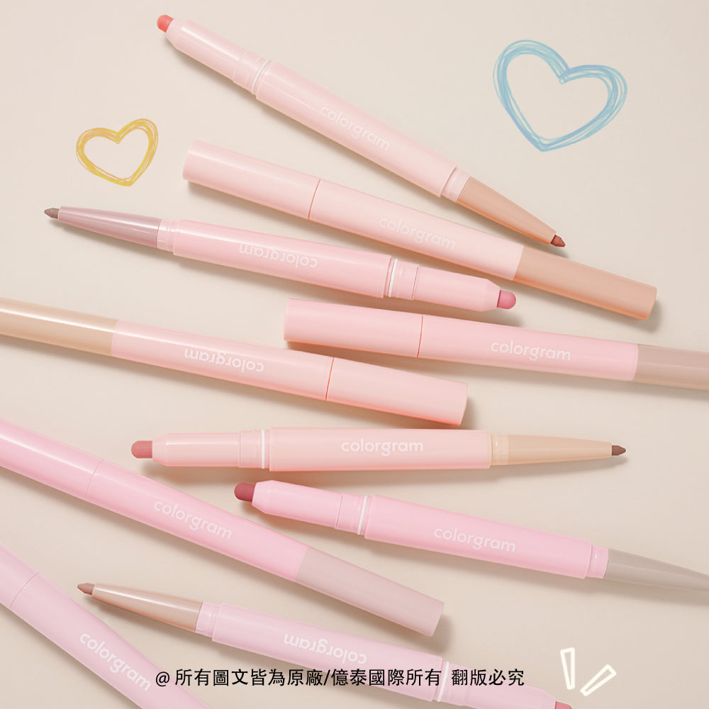Colorgram 可麗格朗 完美輪廓雙頭唇線筆｜唇線修飾 × 擴大輪廓 × 自然豐唇 5 秒完成