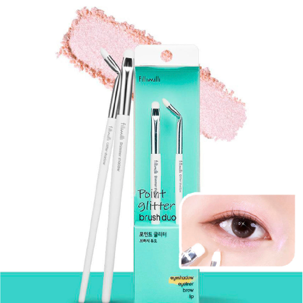 fillimilli - 重點亮片眼影刷 Point Glitter Brush Duo