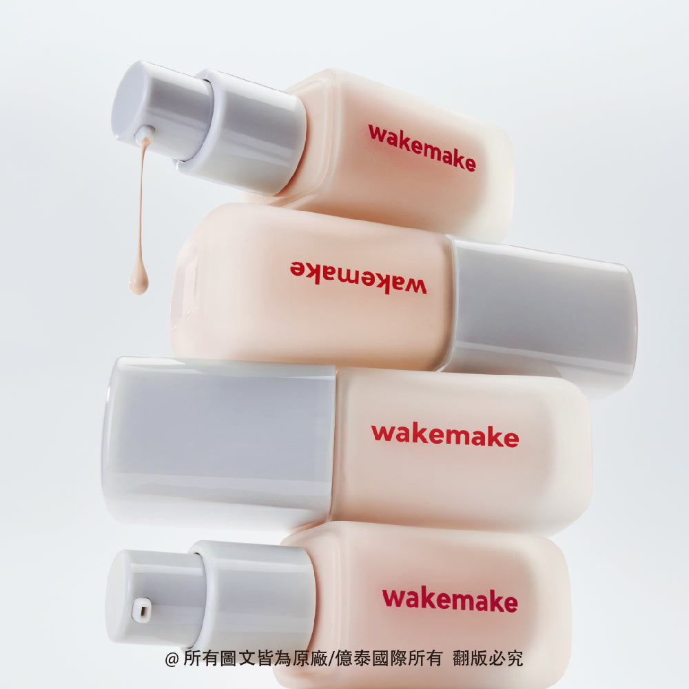 WAKEMAKE 唯可魅 空氣感無痕粉底液 SPF30 PA+++｜清透無痕 × 長效柔焦 × 貼膚底妝（3色）