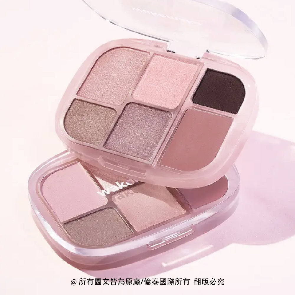 WAKEMAKE 唯可魅 玩美妝容 6 色多功能彩妝盤｜B.I 極細柔觸粉體 × 眼影腮紅打亮一盤完成（04–09）