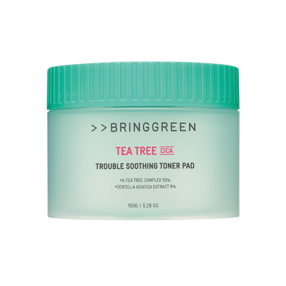 BRINGGREEN 茶樹積雪草舒敏護理保濕爽膚棉 90入｜1 分鐘鎮定・油水平衡・敏弱肌可用