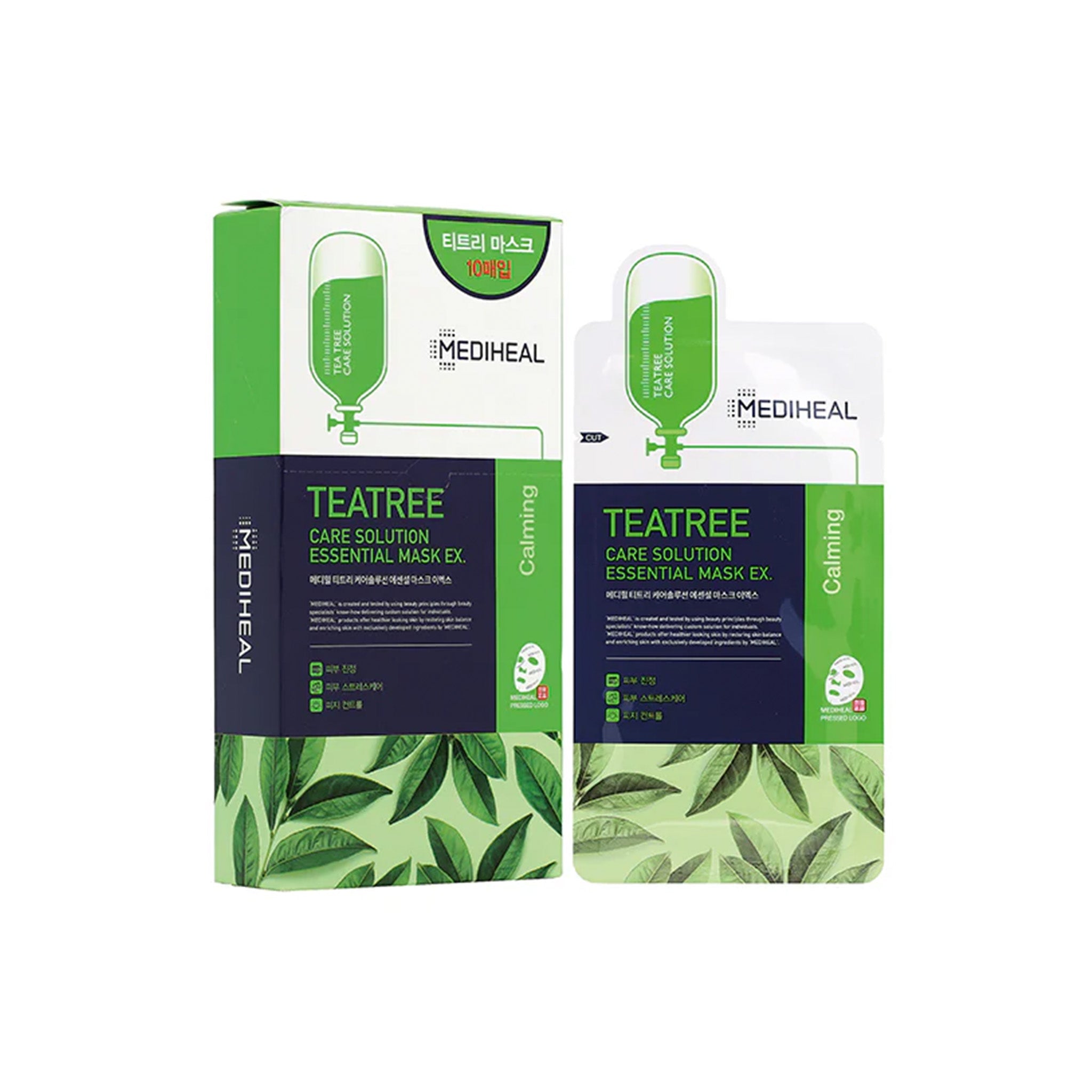美迪惠爾 茶樹舒緩護理保濕導入精華面膜 (單入)*5｜淨膚舒緩・重現清透平衡